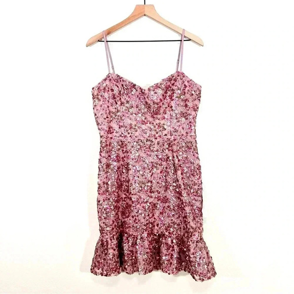 NWT Dress The Population Pink Sequins Dress - Picture 1 of 13